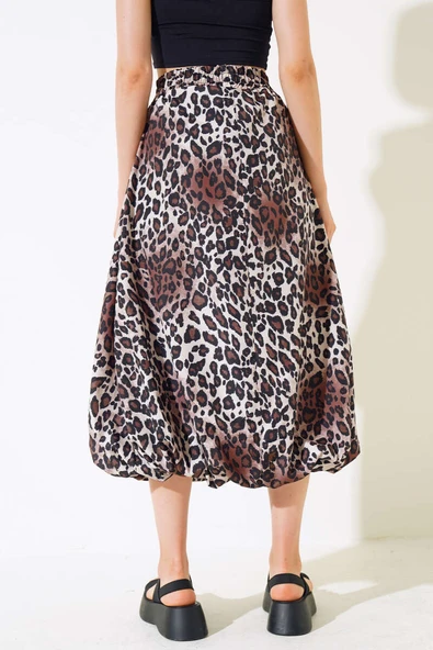 Leopar Desen Balon Etek Leopar - Resim 3