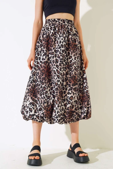Leopar Desen Balon Etek Leopar ürün görseli 1