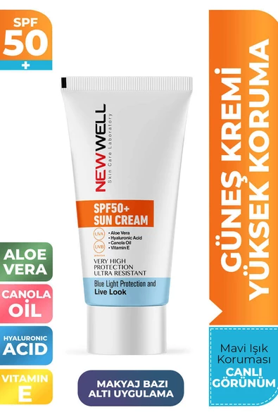 New Well Spf 50+ Yüksek Koruma Güneş Kremi