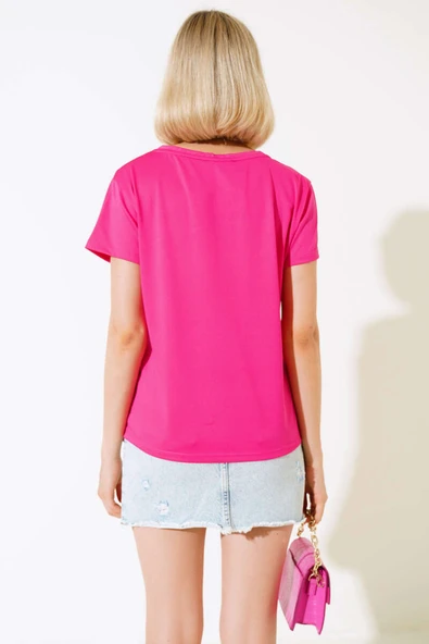 Zincirli Bluz Fusya - Resim 3