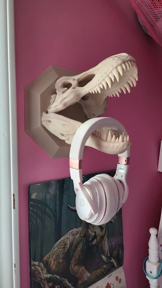 Byrpos T-Rex Kulaklık Tutucu,  Kulaklık Standı Beyaz 6418846 3Dmarket.online