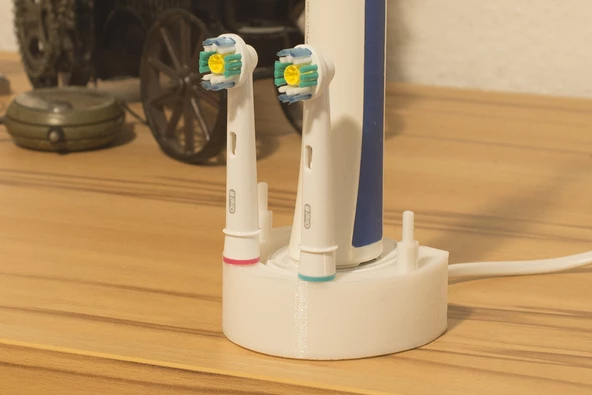 Byrpos Diş Fırçalığı Tutucu  4'Lü Oral-B İçin Beyaz 1260644 3Dmarket.online