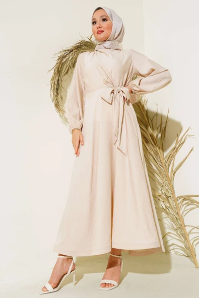 Önü Bağlamalı Elbise Taş ürün görseli 1