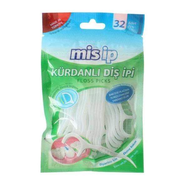 MİSİP KÜRDANLI DİŞ İPİ POŞET 32 Lİ