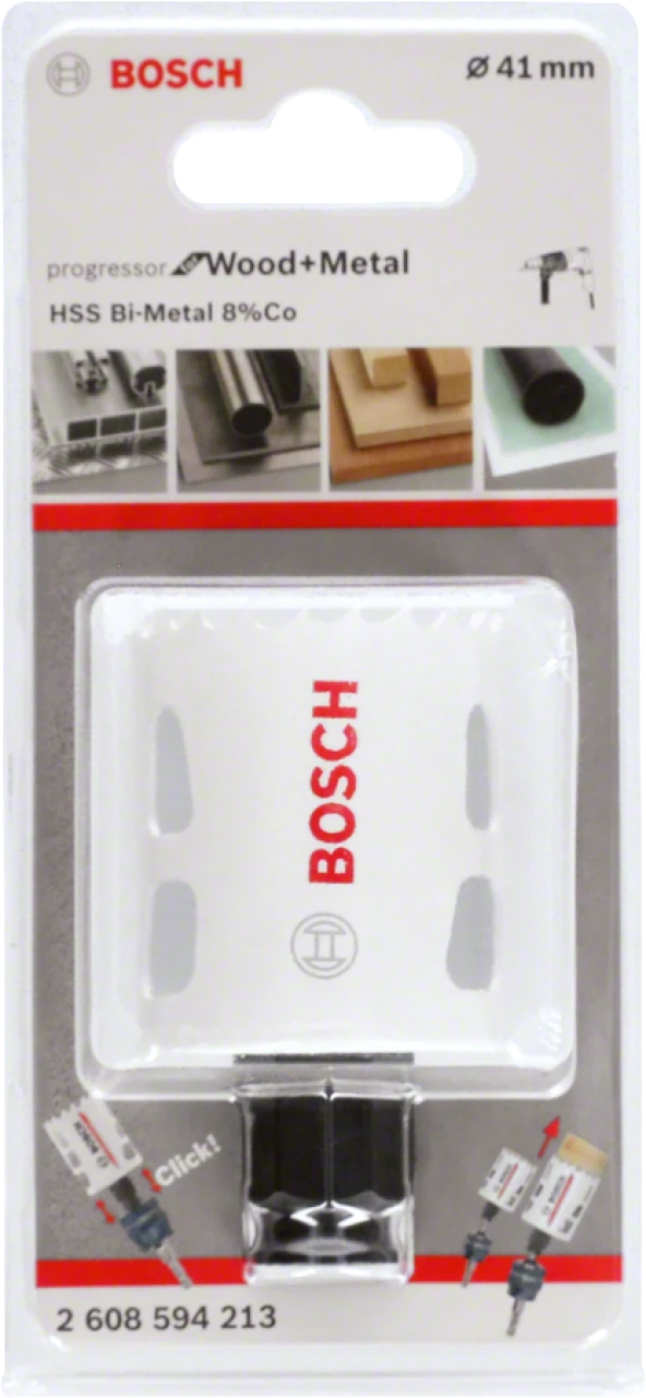Bosch - Yeni Progressor Serisi Ahşap ve Metal için Delik Açma Testeresi (Panç) 41 mm