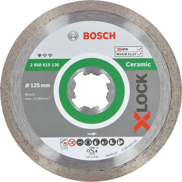 Bosch - X-LOCK - Standard Seri Seramik İçin Elmas Kesme Diski 125 mm