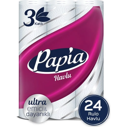 Papia Kağıt Havlu Jumbo Paket 24 Rulo