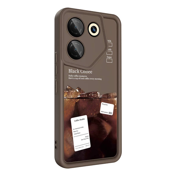 Tecno Camon 20 Pro 5G Kılıf Kamera Korumalı Baskılı Arka Yüzey Klas Kılıf - Resim 4