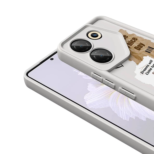 Tecno Camon 20 Pro 5G Kılıf Kamera Korumalı Baskılı Arka Yüzey Klas Kılıf - Resim 11