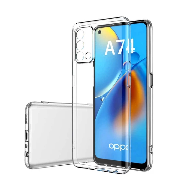 Oppo A74 4G Uyumlu Kılıf  Kamera Korumalı Süper Silikon Kapak