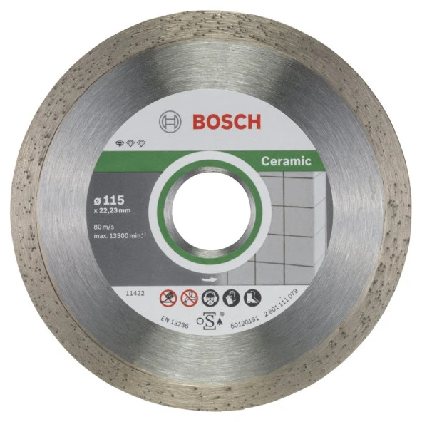 Bosch - Standard Seri Seramik İçin, 9+1 Elmas Kesme Diski Set 115 mm ürün görseli 1