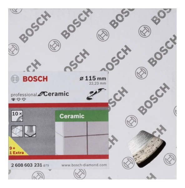 Bosch - Standard Seri Seramik İçin, 9+1 Elmas Kesme Diski Set 115 mm - Resim 2