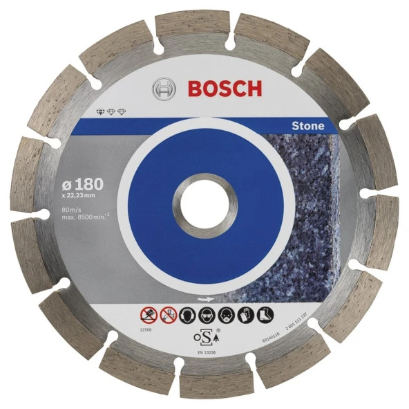 Bosch - Standard Seri Taş İçin, 9+1 Elmas Kesme Diski Set 180 mm ürün görseli 1