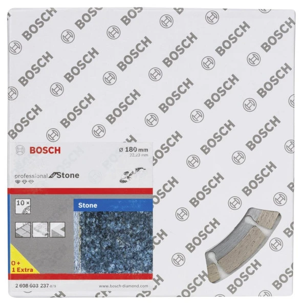 Bosch - Standard Seri Taş İçin, 9+1 Elmas Kesme Diski Set 180 mm - Resim 2