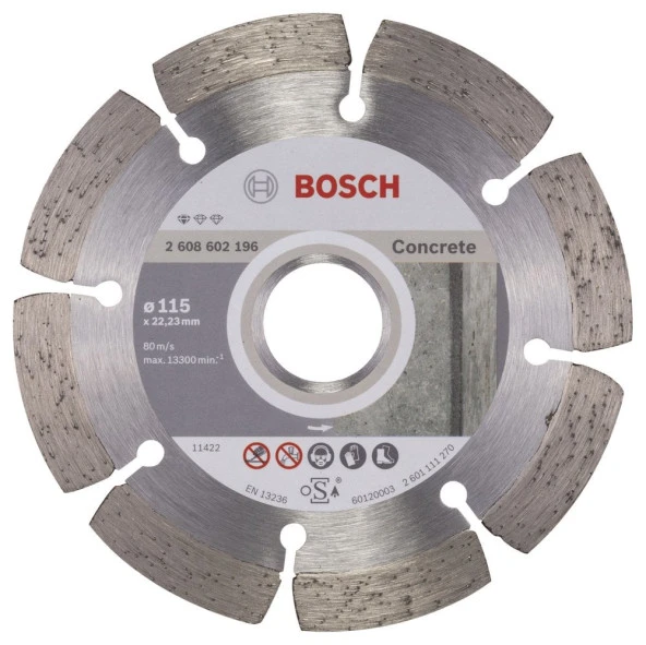 Bosch - Standard Seri Beton İçin Elmas Kesme Diski 115 mm ürün görseli 1