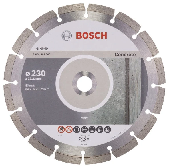 Bosch - Standard Seri Beton İçin Elmas Kesme Diski 230 Mm