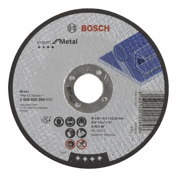 Bosch - 125*2,5 mm Expert Serisi Düz Metal Kesme Diski (Taş) ürün görseli 1