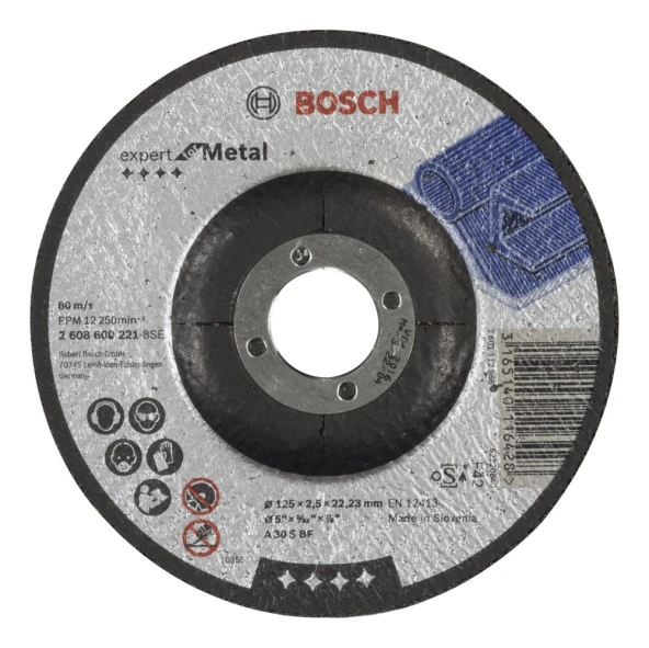 Bosch - 125*2,5 mm Expert Serisi Bombeli Metal Kesme Diski (Taş) ürün görseli 1