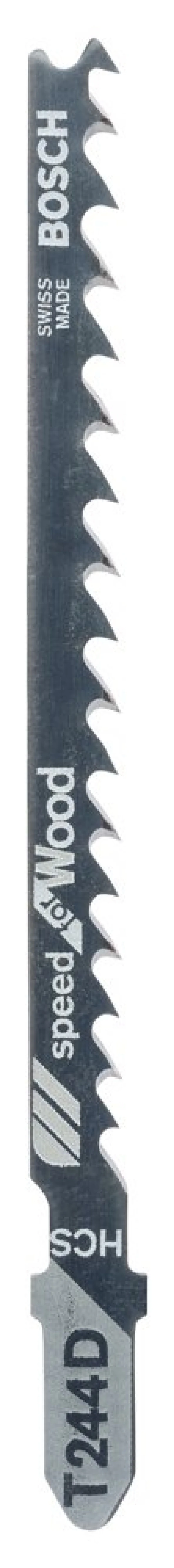 Bosch - Hızlı Kesim Serisi Ahşap İçin T 244 D Dekupaj Testeresi Bıçağı - 5'Li Paket ürün görseli