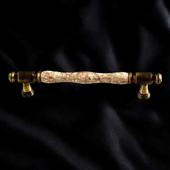 Afrodisyas Gerçek Porselen Eskitme Antik Kahve 160 mm Mobilya Mutfak Dolap Kulpu Kulbu Kulpları - Resim 5