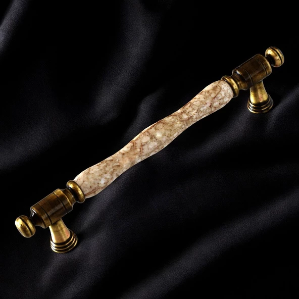 Afrodisyas Gerçek Porselen Eskitme Antik Kahve 160 mm Mobilya Mutfak Dolap Kulpu Kulbu Kulpları - Resim 6