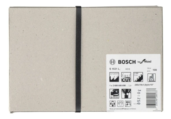 Bosch - Top Serisi Ahşap için Panter Testere Bıçağı S 1531 L - 100'lü - Resim 2