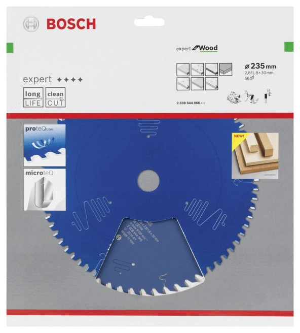 Bosch - Expert Serisi Ahşap için Daire Testere Bıçağı 235*30 mm 56 Diş - Resim 2