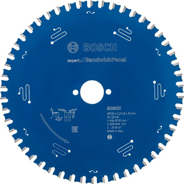 Bosch - Expert Serisi Çelik Levhalı Sandviç Panelleri için Daire Testere Bıçağı 235*30 mm 50 Diş ürün görseli 1