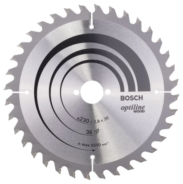 Bosch - Optiline Serisi Ahşap için Daire Testere Bıçağı 230*30 mm 36 Diş ürün görseli 1