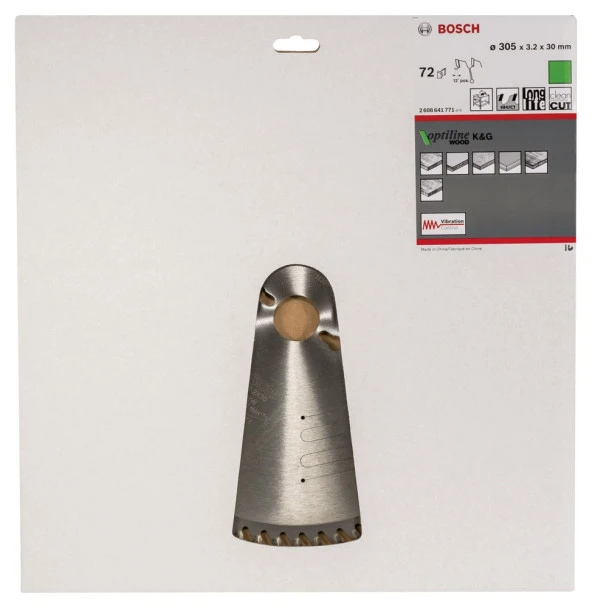 Bosch - Optiline Serisi Ahşap için Daire Testere Bıçağı 305*30 mm 72 Diş - 2