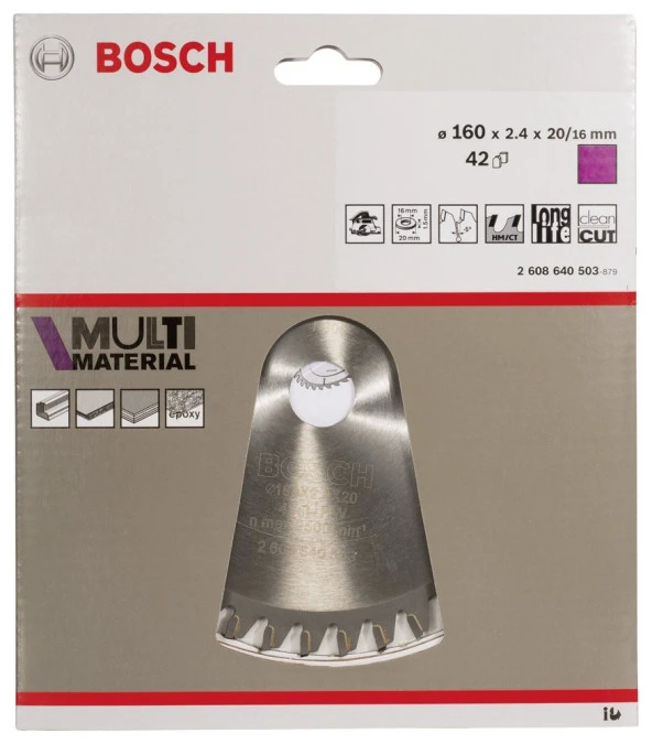 Bosch - Standard for Serisi Çoklu Malzeme için Daire Testere Bıçağı 160*20/16 mm 42 Diş - Resim 2
