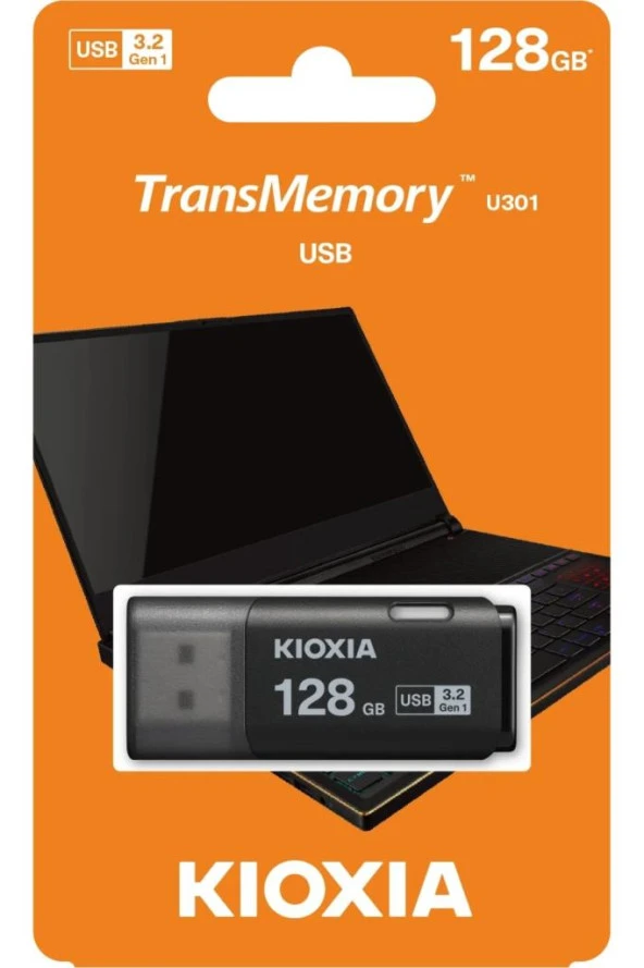 Kioxia 128GB U301 USB 3.2 Flash Bellek Siyah (LU301K128GG4) - 2