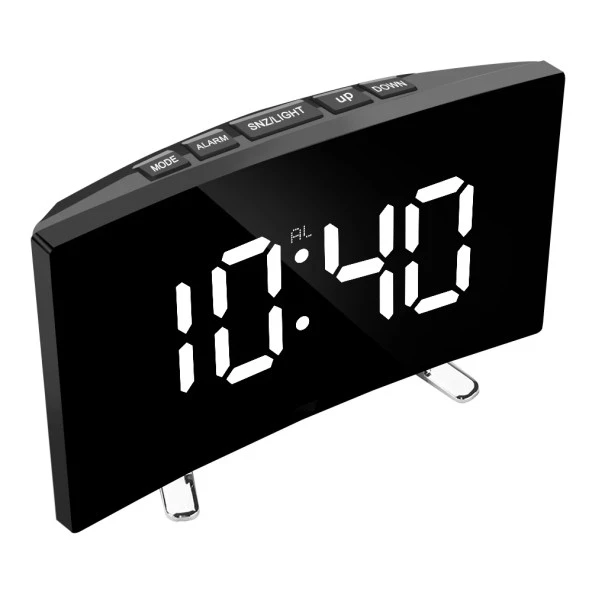 DailyTech Oval Dijital Masa Saati Alarm Termometre Zaman - - 10
