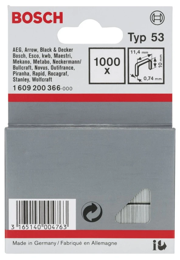 Bosch - Zımba Teli Tip 53 11,4*0,74*10 mm - Resim 2
