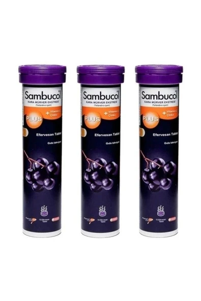 Sambucol Plus 15 Efervesan Tablet 3 Adet