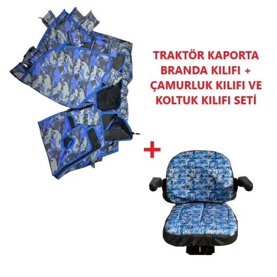 New Holland T 480 ve T 480 S 2012 ve Öncesi Traktör Kaporta ve Koltuk Kılıfı Seti - Resim 2