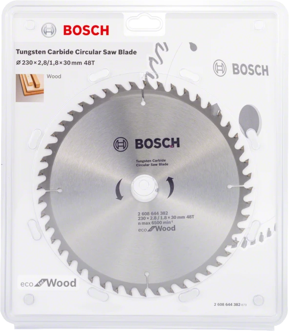 Bosch - Optiline Eco Serisi Ahşap için Daire Testere Bıçağı 230*30 48 Diş - 2