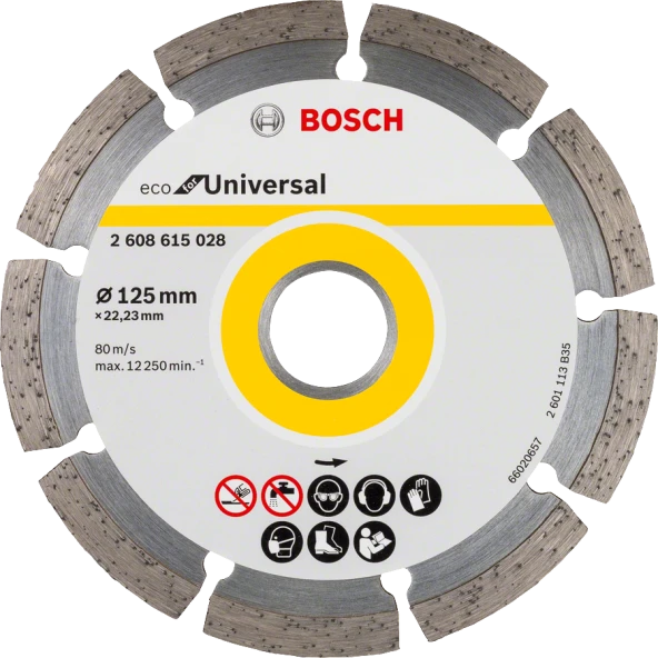Bosch - Ekonomik Seri 9+1 Genel Yapı Malzemeleri İçin Elmas Kesme Diski 125 mm ürün görseli