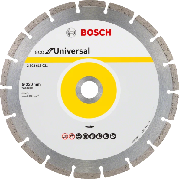 Bosch - Ekonomik Seri Genel Yapı Malzemeleri İçin Elmas Kesme Diski 230 mm