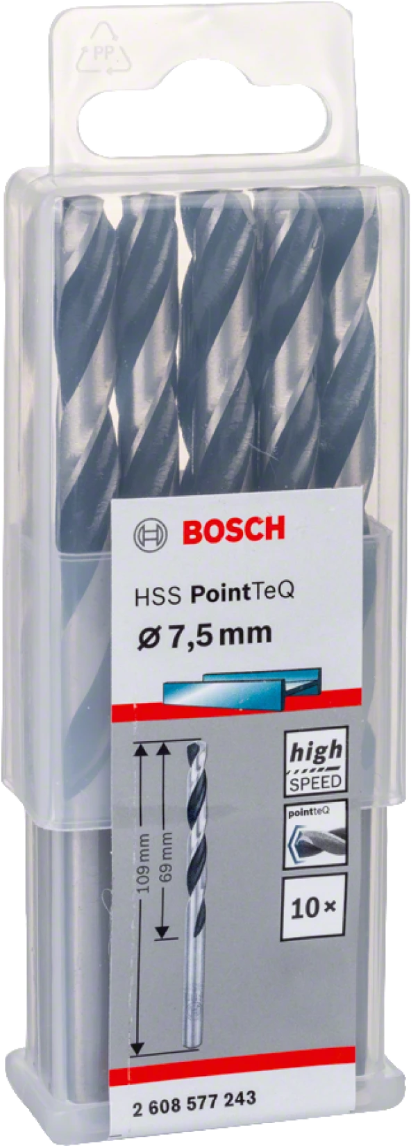 Bosch - HSS-PointeQ Metal Matkap Ucu 7,5 mm 10'lu - Resim 2