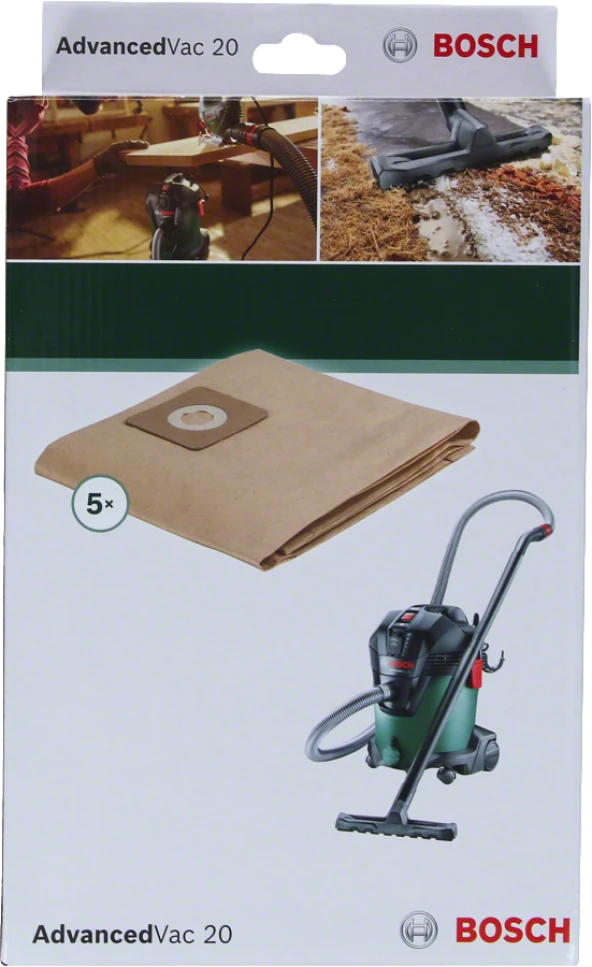 Bosch - Elektrikli Süpürgeler İçin Kağıt Toz torbası - (AdvancedVac 20 için uygun) - Resim 2