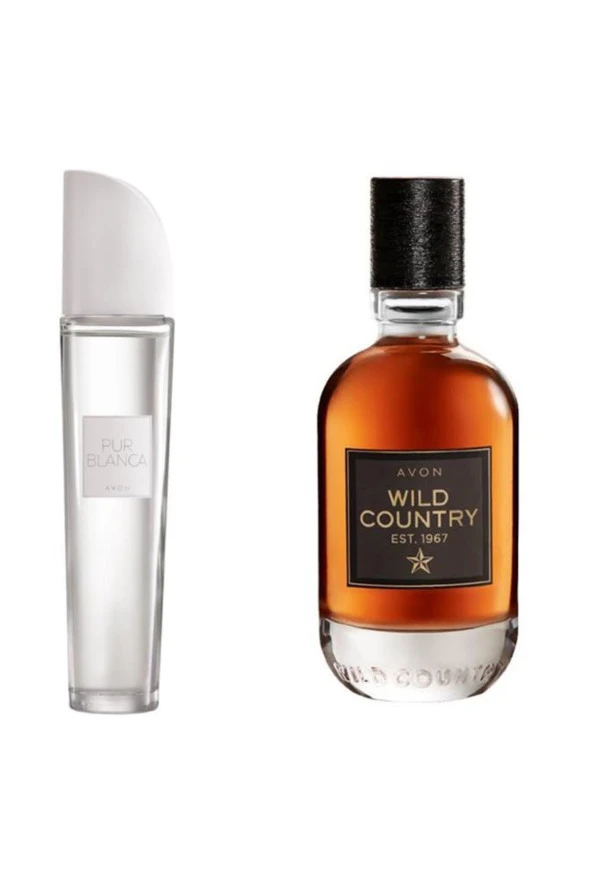 Pur Blanca 50 Ml Kadın Parfüm ve Avon Wild Country EDT 75 ml Erkek Parfüm 2li set ürün görseli 1