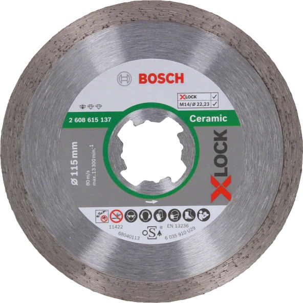 Bosch - X-LOCK - Standard Seri Seramik İçin Elmas Kesme Diski 115 mm