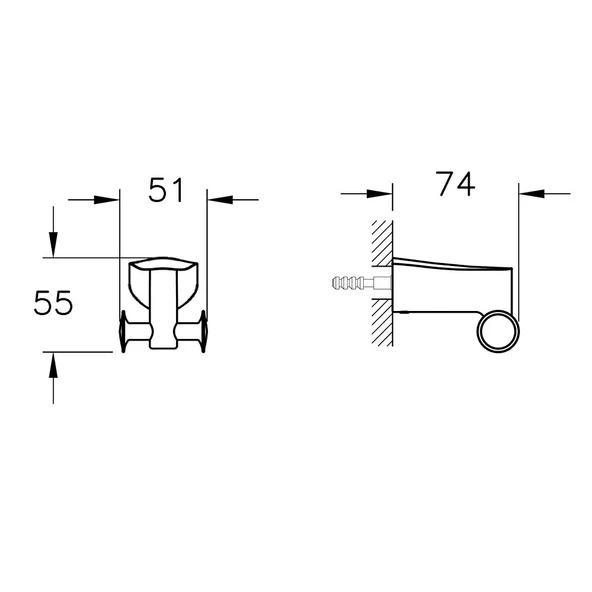 VitrA Base 800 A44085 İkili Askı, Krom - Resim 2