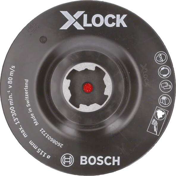 Bosch - X-LOCK - 115 mm M14 Kağıt Zımparalar için Taban