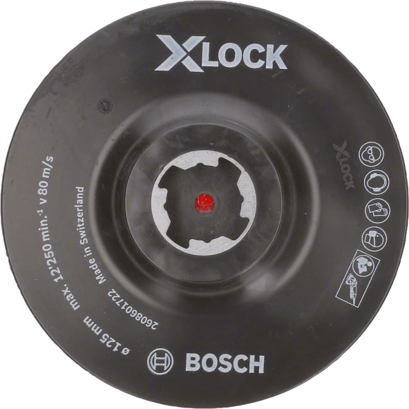 Bosch - X-LOCK - 125 mm M14 Kağıt Zımparalar için Taban