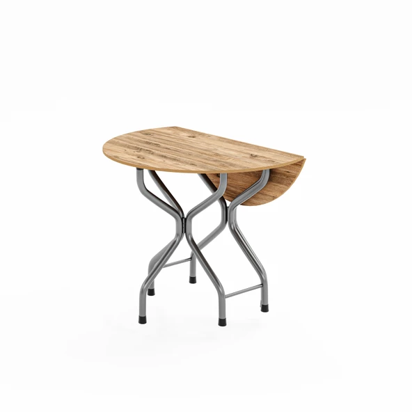 Eportatif Mutfak Masa Sandalye Takımı Bahçe Yemek Masa Seti Yuvarlak Çam 1387 - Resim 5