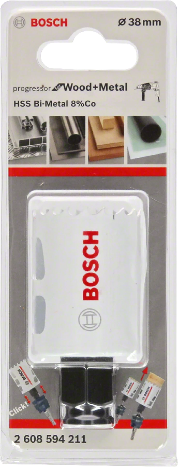 Bosch - Yeni Progressor Serisi Ahşap ve Metal için Delik Açma Testeresi (Panç) 38 mm - Resim 2