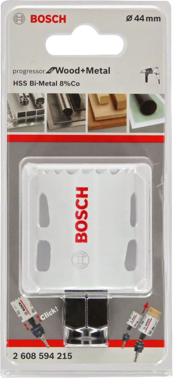 Bosch - Yeni Progressor Serisi Ahşap ve Metal için Delik Açma Testeresi (Panç) 44 mm - Resim 2