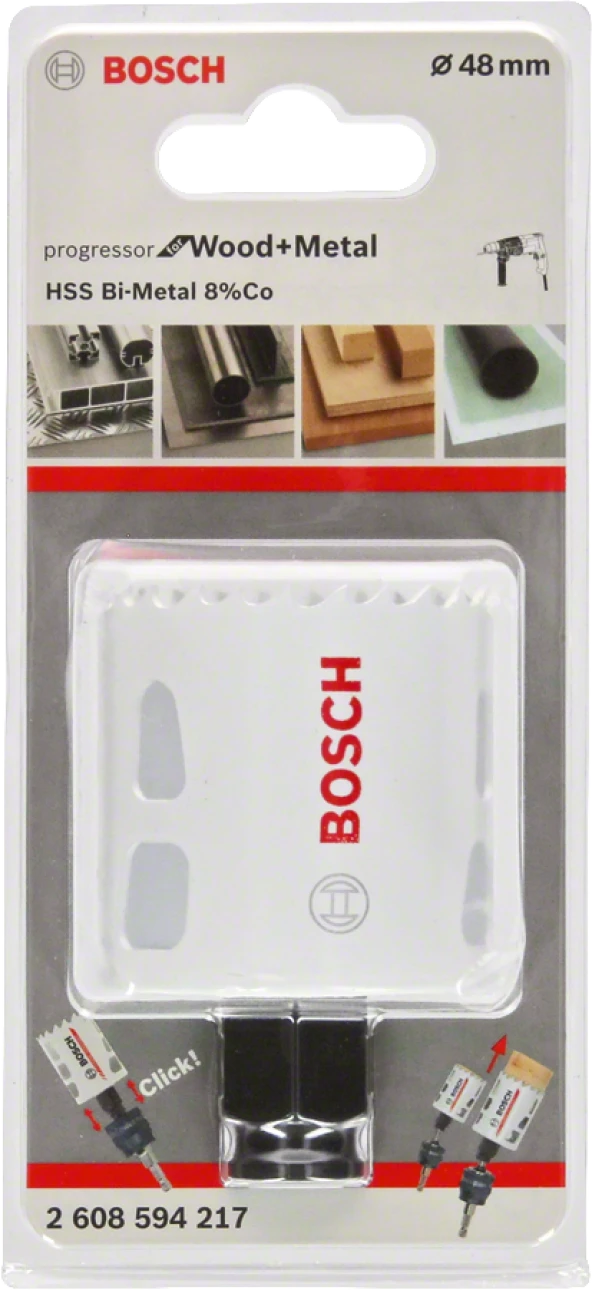 Bosch - Yeni Progressor Serisi Ahşap ve Metal için Delik Açma Testeresi (Panç) 48 mm - Resim 2